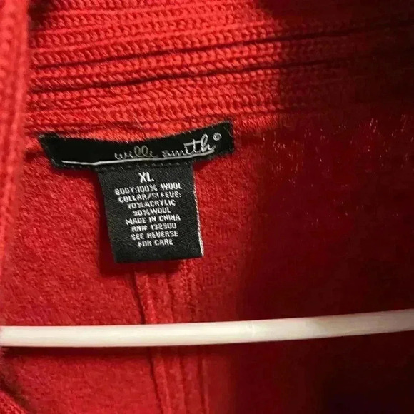 Red Will Smith cardigan sweater XL - Picture 2 of 4